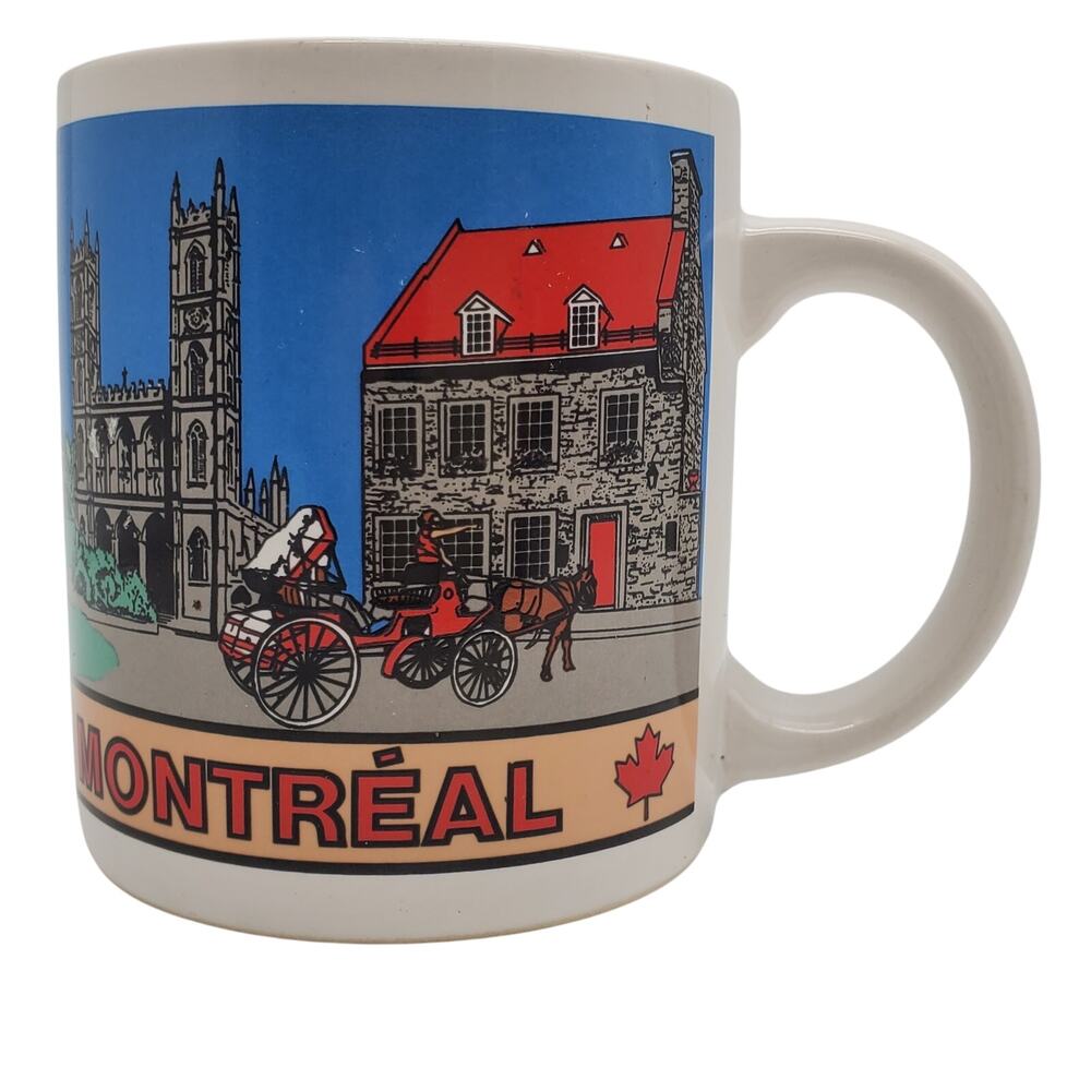 Montreal Ceramic Coffee Mug Quebec Canada Travel Souvenir Cup Capilano 10 oz